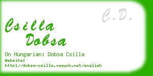 csilla dobsa business card